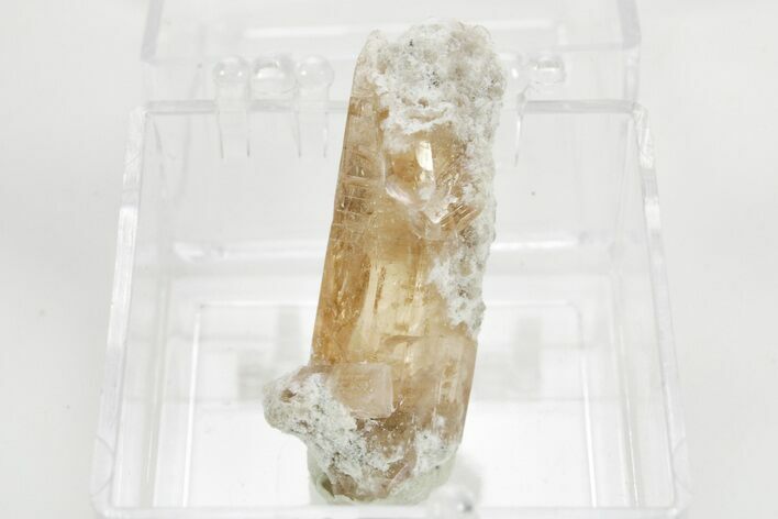 Lustrous Champagne-Pink Topaz Crystal - Utah #374491